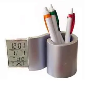 portalápiz con reloj | loguideas merchandising Portalápiz con Reloj