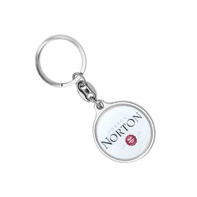 llavero metálico con dome para empresas | loguideas merchandising Llavero Metálico con Dome para empresas