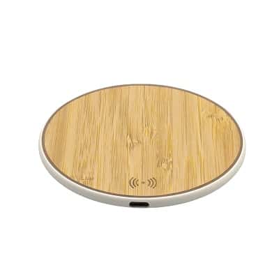 cargador inalámbrico de bambú 15w | loguideas merchandising Cargador Inalámbrico de Bambú 15W