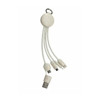cable 4 en 1 ecologico personalizado | loguideas merchandising Cable 4 en 1 Ecologico personalizado