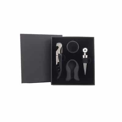 set black vino 4 piezas merchandising | loguideas merchandising Set Black Vino 4 Piezas merchandising