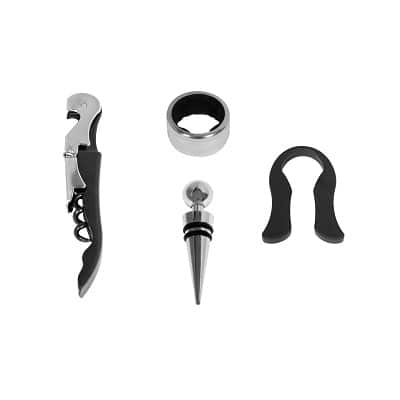 set black vino 4 piezas | loguideas merchandising Set Black Vino 4 Piezas
